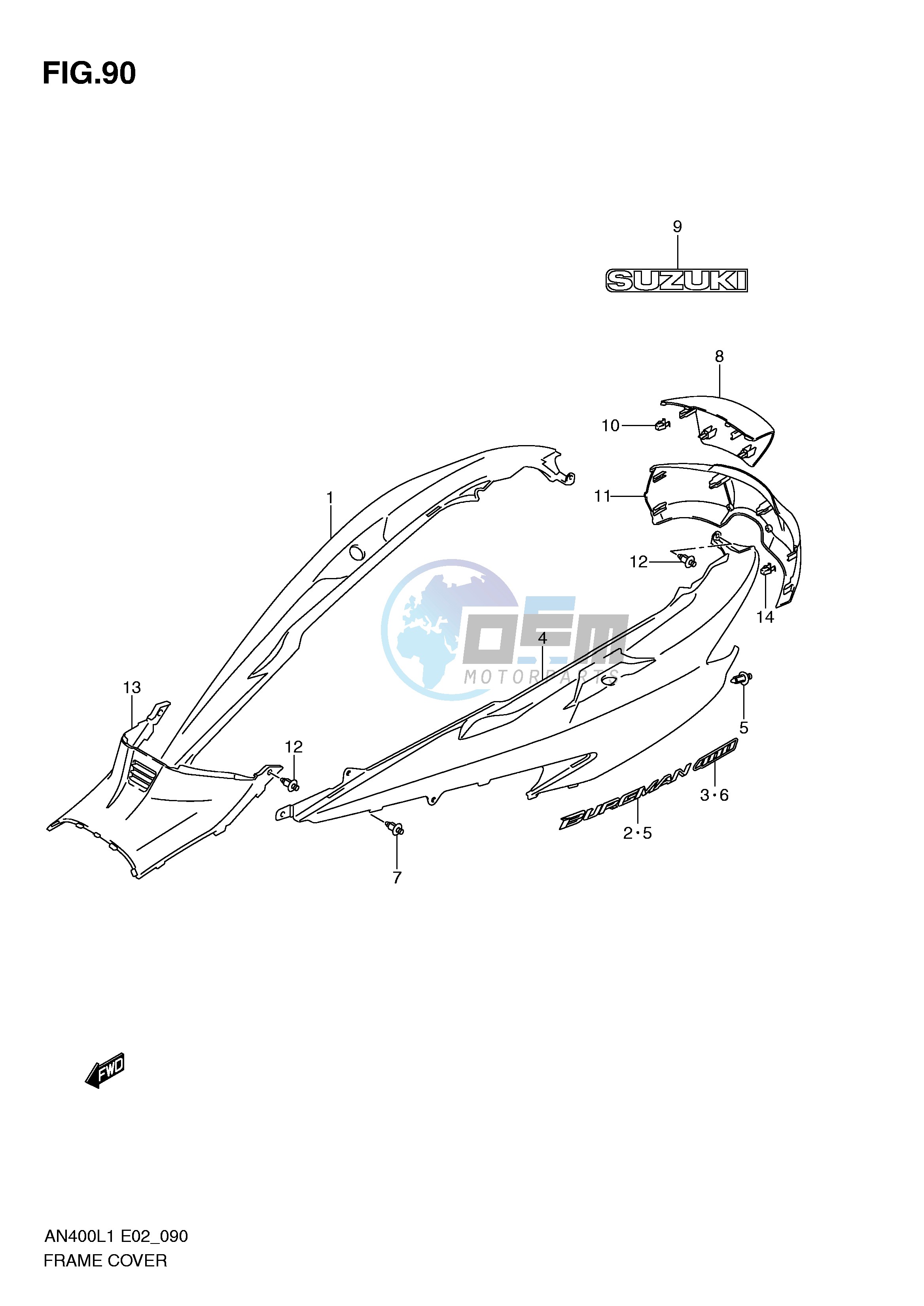 FRAME COVER (AN400ZAL1 E2)