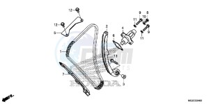 CB500FD CB500F UK - (E) drawing CAM CHAIN/ TENSIONER