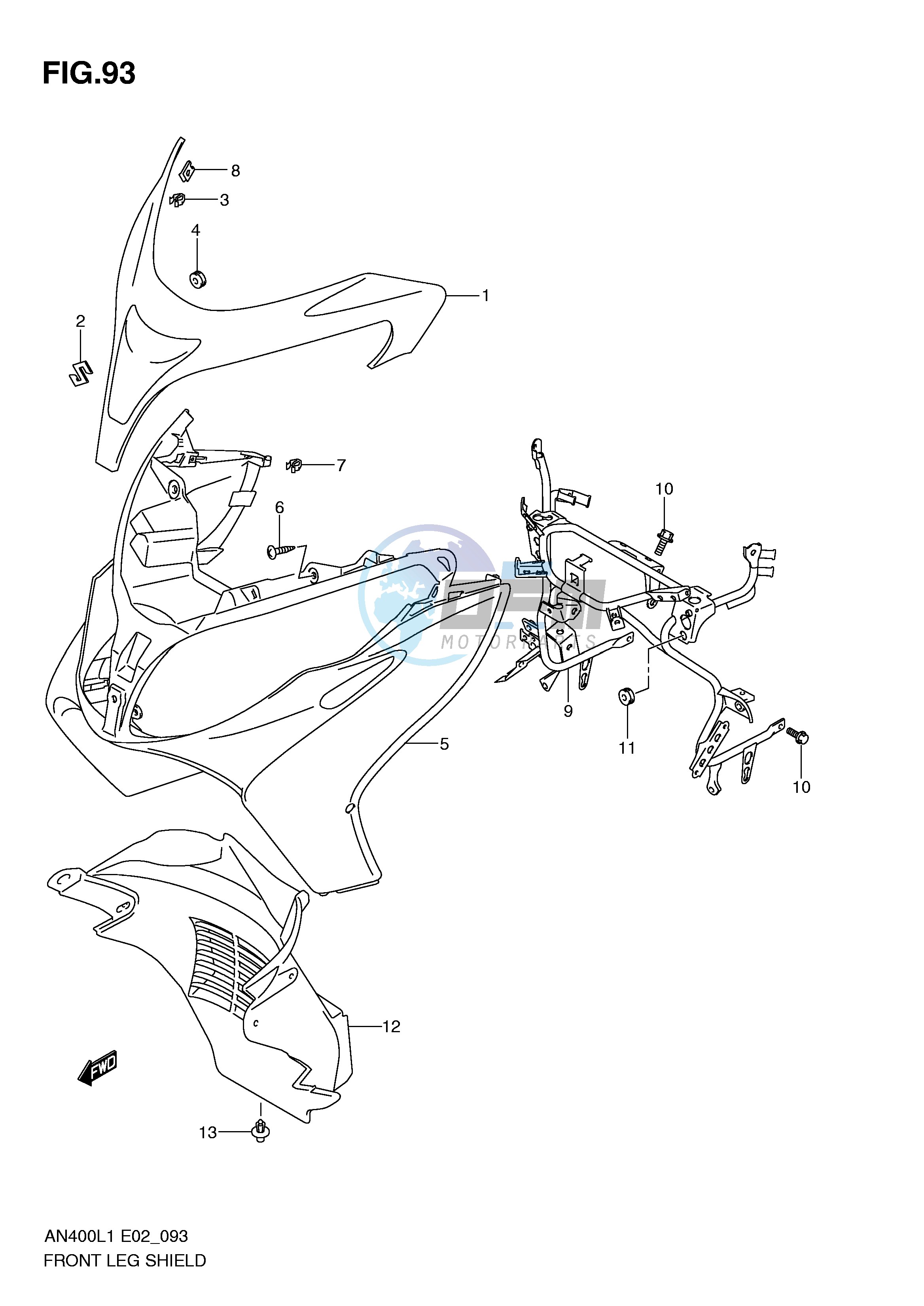 FRONT LEG SHIELD (AN400L1 E2)