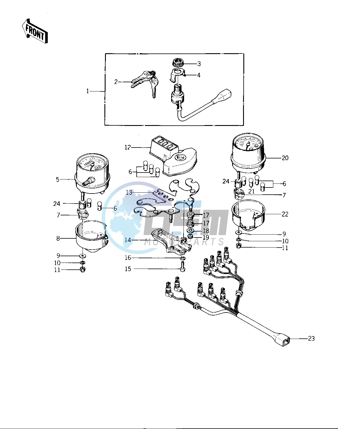 METERS_IGNITION SWITCH   -- 76 -77 KZ400 - D3_D4- -