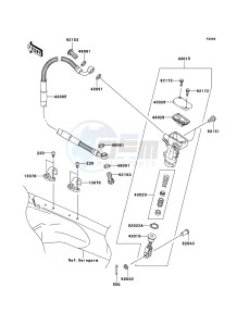 KX125 KX125M7F EU drawing Rear Master Cylinder