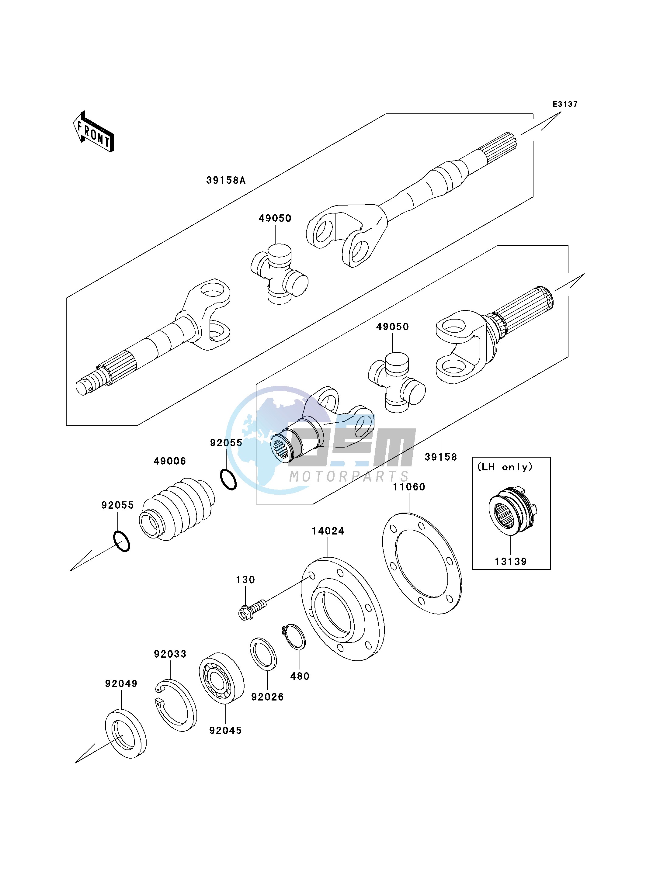 DRIVE SHAFT-REAR