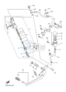 XJ6F 600 DIVERSION F (1CWP 1CWN) drawing REAR MASTER CYLINDER