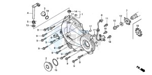 CBR600FS drawing RIGHT CRANKCASE COVER