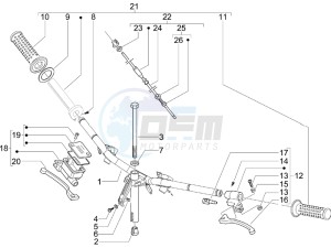 Zip 50 4T 25 Km-h (EMEA) drawing Handlebars - Master cil.