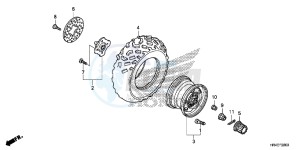 TRX500FM1H TRX500 ED drawing FRONT WHEEL