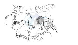 SENDA R X-TREM - 50 CC VTHSR1D1A 2T EU2 drawing FUEL TANK - SEAT