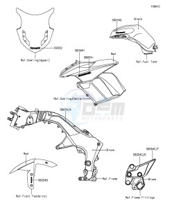 Z1000SX ZX1000LFF FR GB XX (EU ME A(FRICA) drawing Decals(Red)