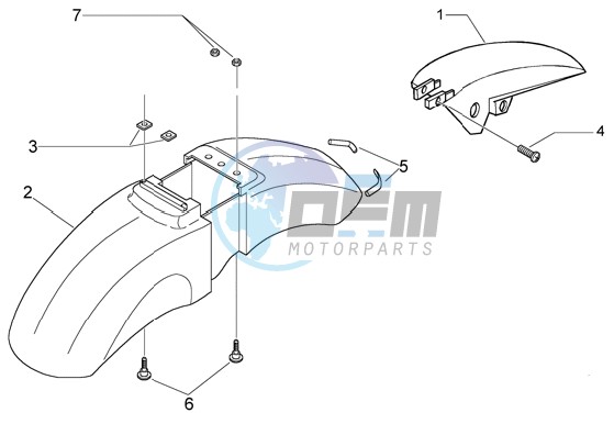 Front and rear mudguard