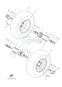 YFM300 RAPTOR 300 (1SC5) drawing FRONT WHEEL