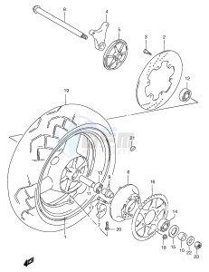 GSF1200 (E2) Bandit drawing REAR WHEEL (GSF1200SAV SAW SAX SAY)