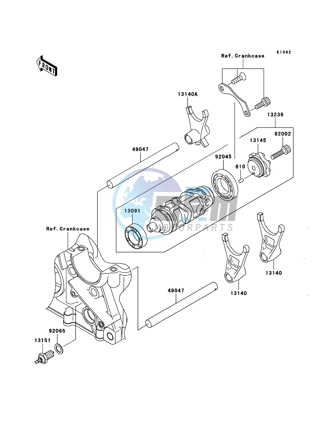 Gear Change Drum/Shift Fork(s)