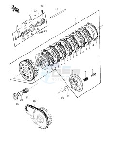 KZ 750 G [LTD II] (G1) [LTD II] drawing CLUTCH