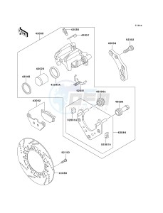 ZG 1000 A [CONCOURS] (A20) A20 drawing REAR BRAKE