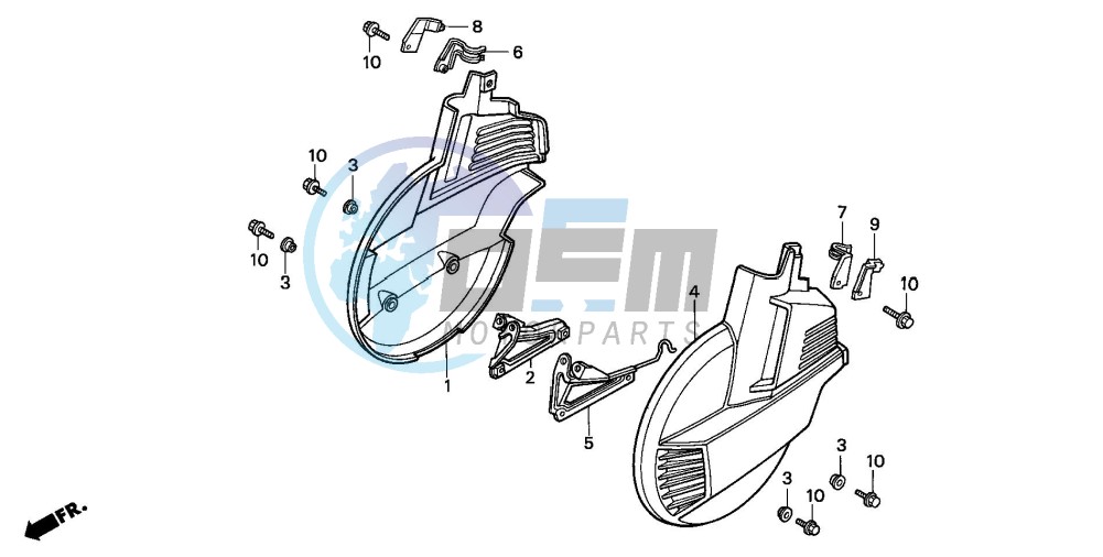 FRONT WHEEL COVER (GL1500AV/SEV)