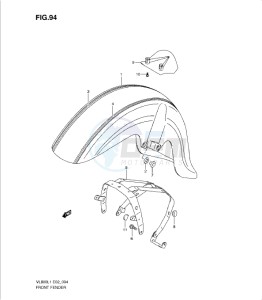 VL800 drawing FRONT FENDER (VL800CL1 E2)