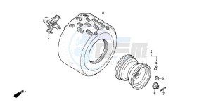 TRX400EX FOURTRAX 400 EX drawing REAR WHEEL