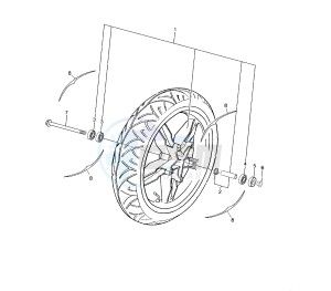 TZR 50 drawing FRONT WHEEL