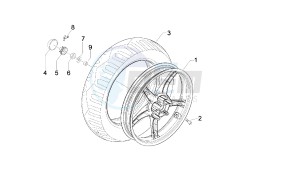 BOULEVARD - 150 CC 4T E3 drawing REAR WHEEL