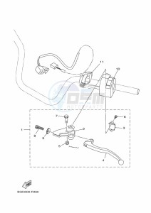 YFM700FWBD KODIAK 700 EPS (B5KN) drawing HANDLE SWITCH & LEVER