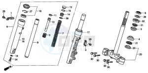 SFX50MM drawing FRONT FORK/STEERING STEM