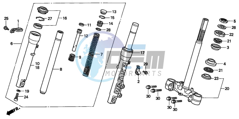 FRONT FORK/STEERING STEM