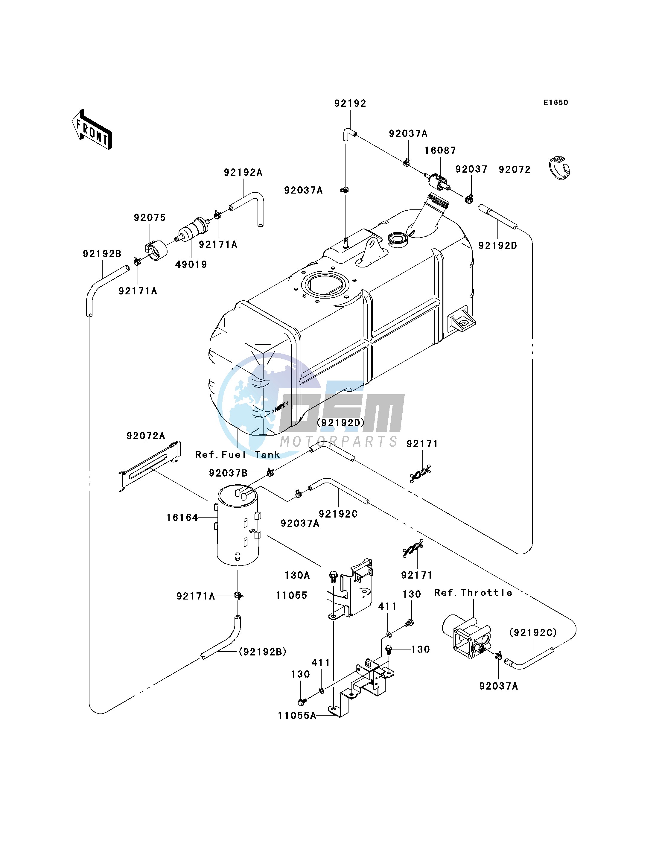 FUEL EVAPORATIVE SYSTEM-- CA- -