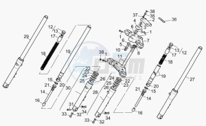 California 1100 Stone - Metal PI Stone/Metal PI drawing Front fork