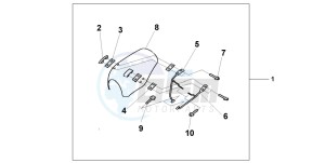 VT750C2 drawing WINDSCREEN