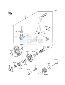 KX 125 K [KX125] (K3) [KX125] drawing KICKSTARTER MECHANISM