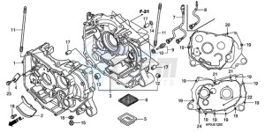 TRX500FM9 Australia - (U) drawing CRANKCASE