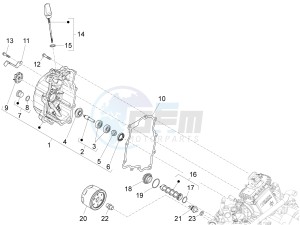 MP3 300 ie Touring drawing Flywheel magneto cover - Oil filter