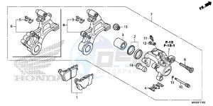 CBR1000RRG CBR1000 - Fireblade Europe Direct - (ED) drawing REAR BRAKE CALIPER