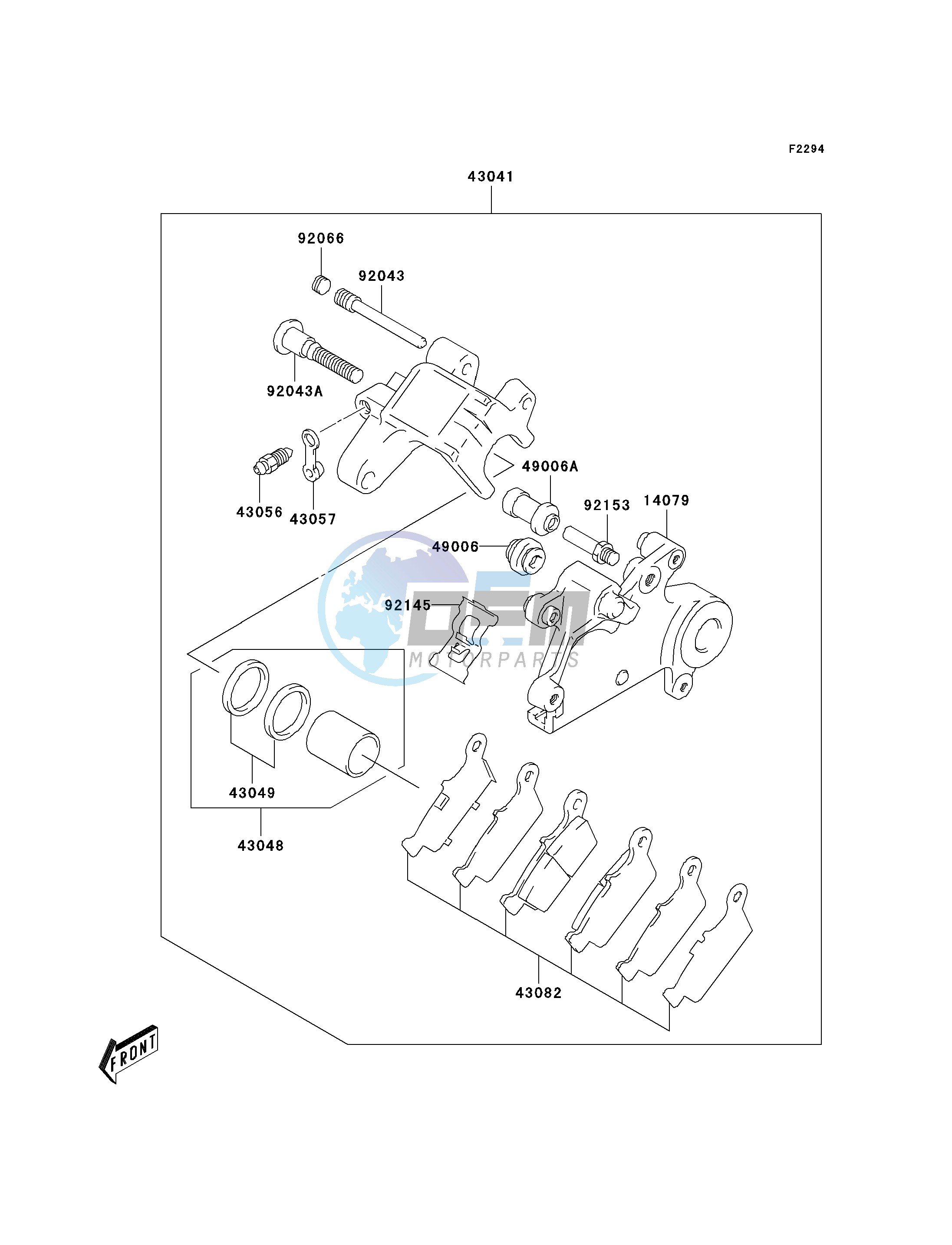 REAR BRAKE-- KLX400-A1- -