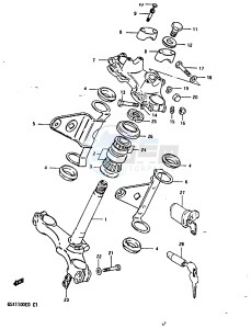 GSX1100 (Z-D) drawing STEERING STEM (GSX1100ED EXD)