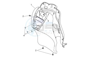 Scarabeo 50 2t e2 (eng. piaggio) drawing Front body IV - Front fairing