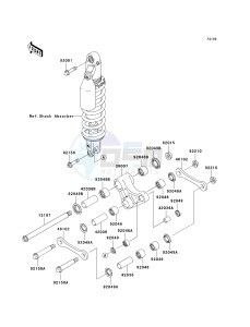 KLX 250 H [KLX250S] (H6F-H7F) H6F drawing REAR SUSPENSION