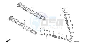 CBF1000A9 France - (F / ABS CMF) drawing CAMSHAFT/VALVE