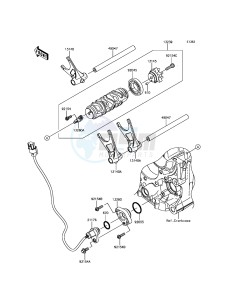 ZZR1400 ABS ZX1400JHF GB XX (EU ME A(FRICA) drawing Gear Change Drum/Shift Fork(s)