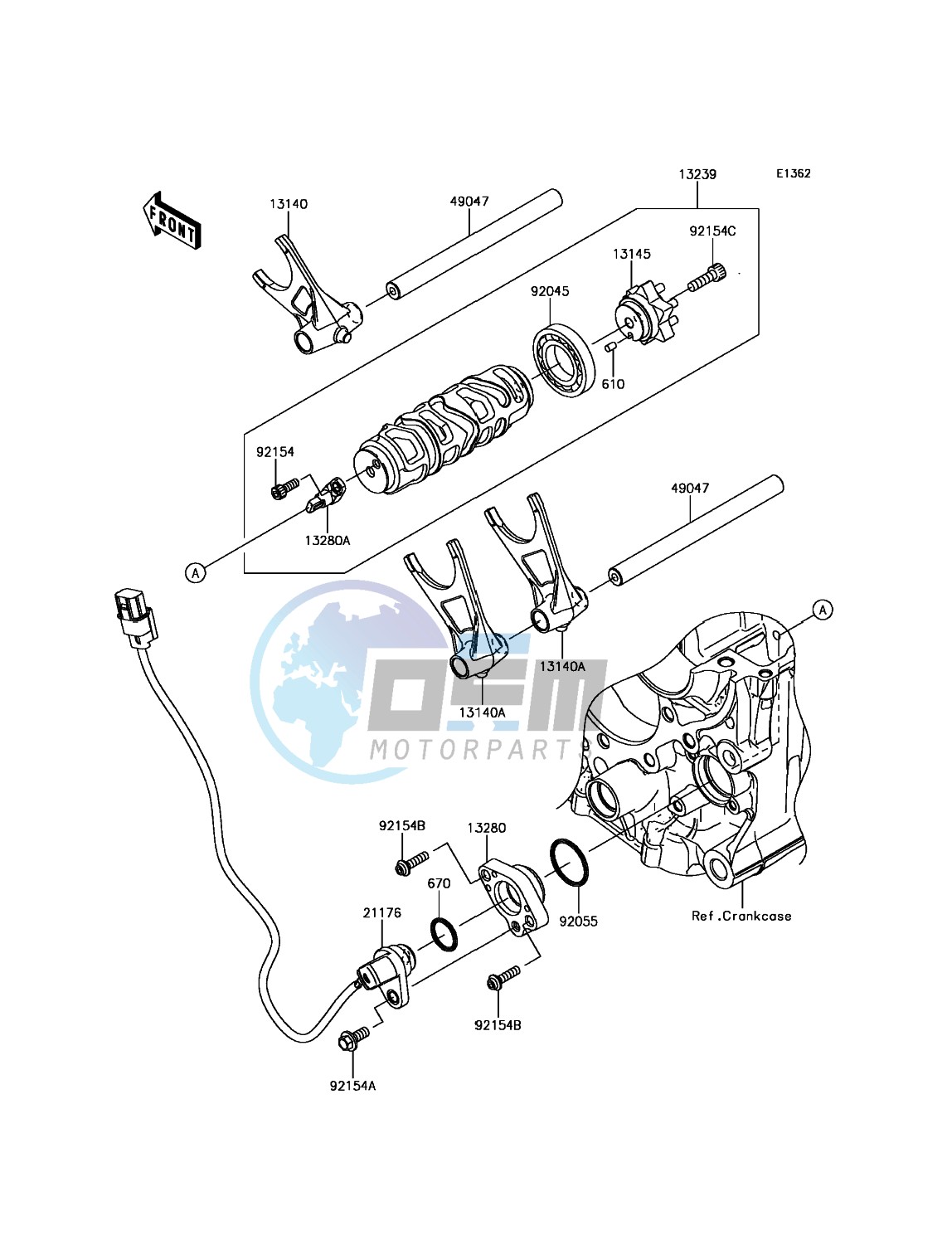 Gear Change Drum/Shift Fork(s)