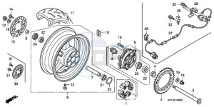 CBR1000RR9 Korea - (KO / MME SPC) drawing REAR WHEEL