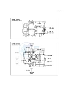 ER 650 A [ER-6N (EUROPEAN] (A6S-A8F) A8F drawing CRANKCASE BOLT PATTERN