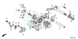 CRF450RD CRF450R Europe Direct - (ED) drawing GEARSHIFT DRUM