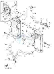 YZ450FX (B912 B913 B914 B914 B915) drawing RADIATOR & HOSE