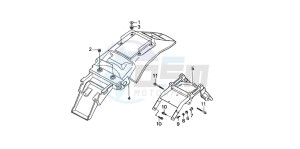 NX500 DOMINATOR drawing REAR FENDER