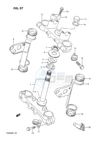 TS200R (E4) drawing STEERING STEM (E24)