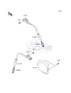 KFX700 KSV700B8F EU drawing Ignition System