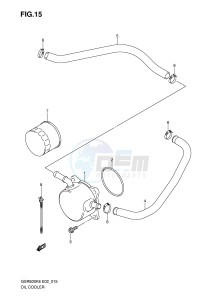 GSR600 (E2) drawing OIL COOLER