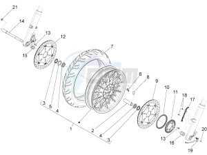 Audace 1400 USA-CND 1380 drawing Front wheel