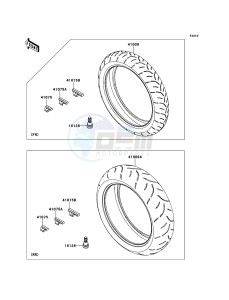 Z750R ABS ZR750PCF UF (UK FA) XX (EU ME A(FRICA) drawing Tires